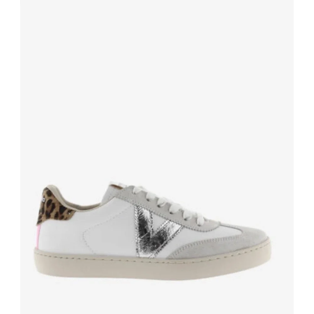 Victoria Berlin Ciclista White Silver Leopard Sneakers Women's 10